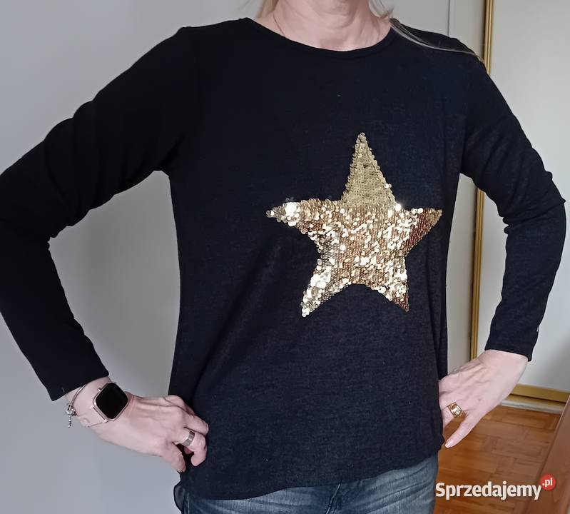 bluzka nowa gwiazdy czarny Odzież damska Warszawa