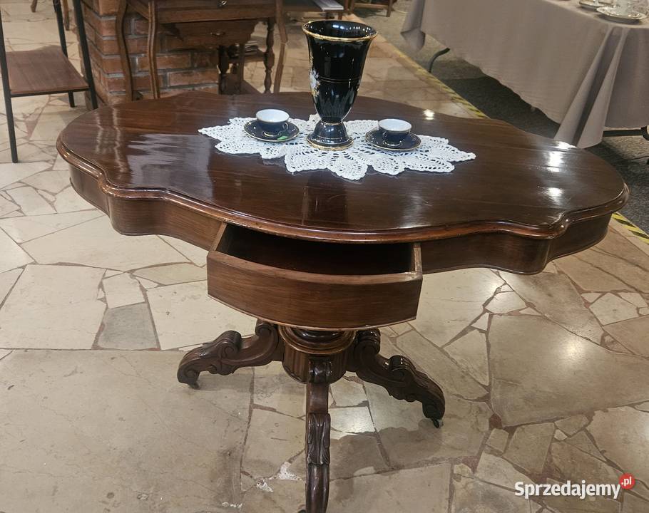 Antyczny stół stolik Ludwik Filip Lublin