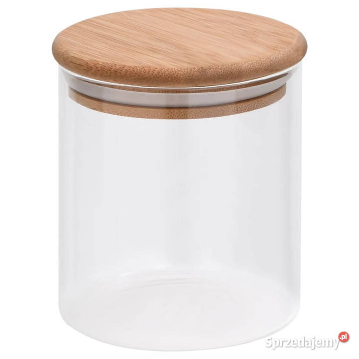 Szklane słoje z bambusową pokrywką 6 600 ml Warszawa