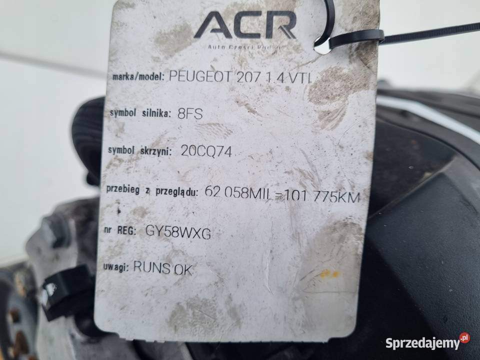 SILNIK KOMPLET Citroen C4 II 14 16V VTI osobowe lubelskie
