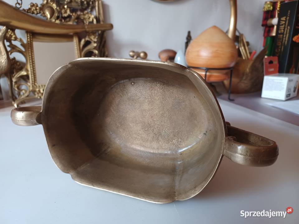 Piękna mosiężna żardiniera Gilde