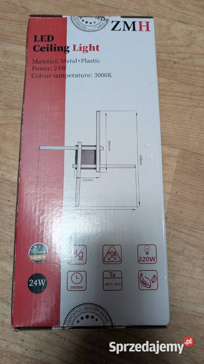ZMH LED lampa sufitowa lampa sufitowa 46 2750 lm Gliwice