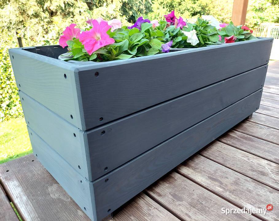 Donica drewniana ogrodowa 80x40x40 Radomsko