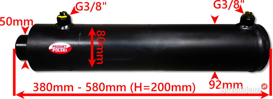 SIŁOWNIK CYLINDER HYDRAULICZNY SMTG 80x50 SKOK Solec Kujawski