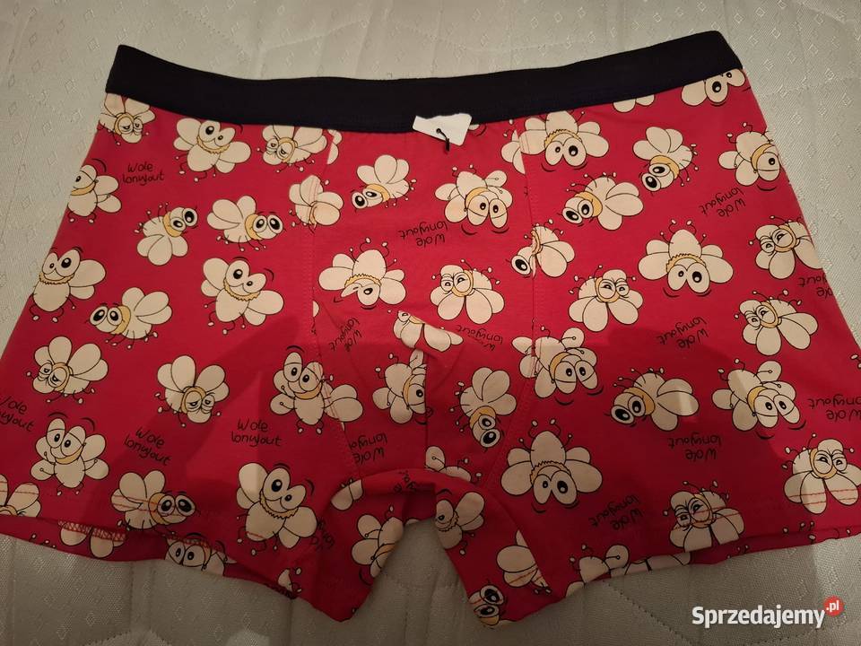 Bokserki świąteczne czerwone nowe rozmiar XL Łomża