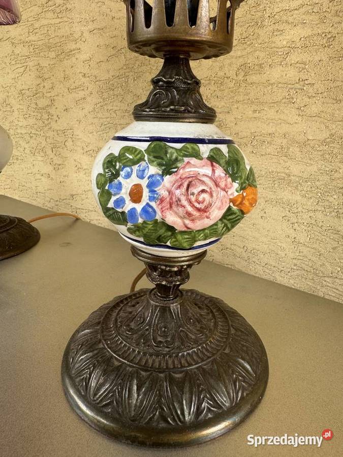 Lampka nocna stołowa biurowa stylowa ceramiczna Garwolin