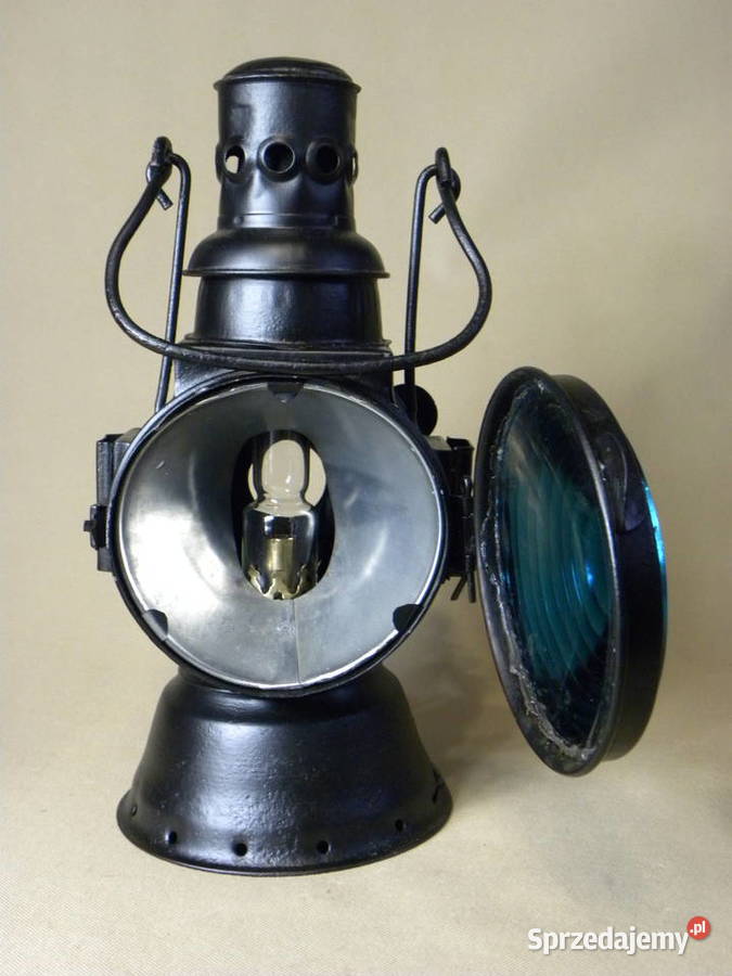 Kolekcjonerska polska lampa naftowa kolejowa Legnica