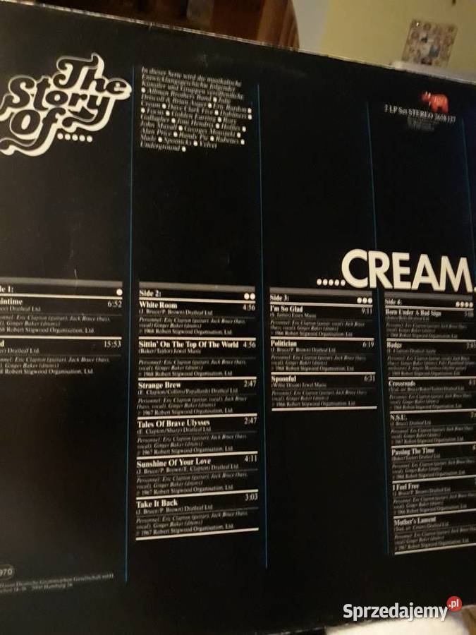 CREAM The Story of Cream 1972 Kolekcjonerskie płyta winylowa Płyty i kasety Rzeszów