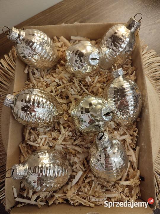 Bombki szklane szyszki stare PRL Wyposażenie wnętrz Częstochowa sprzedam