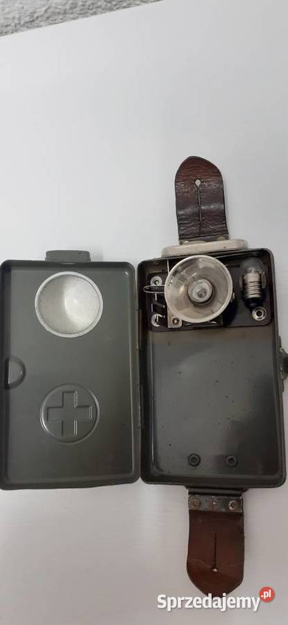 1940 r Szwajcarska Latarka Wojskowa Szkło Militaria Białystok