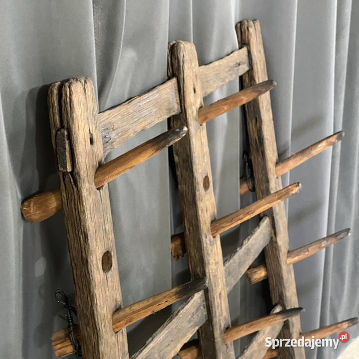 Stary drewniany wieszak gospodarczy rustykalny Budno sprzedam