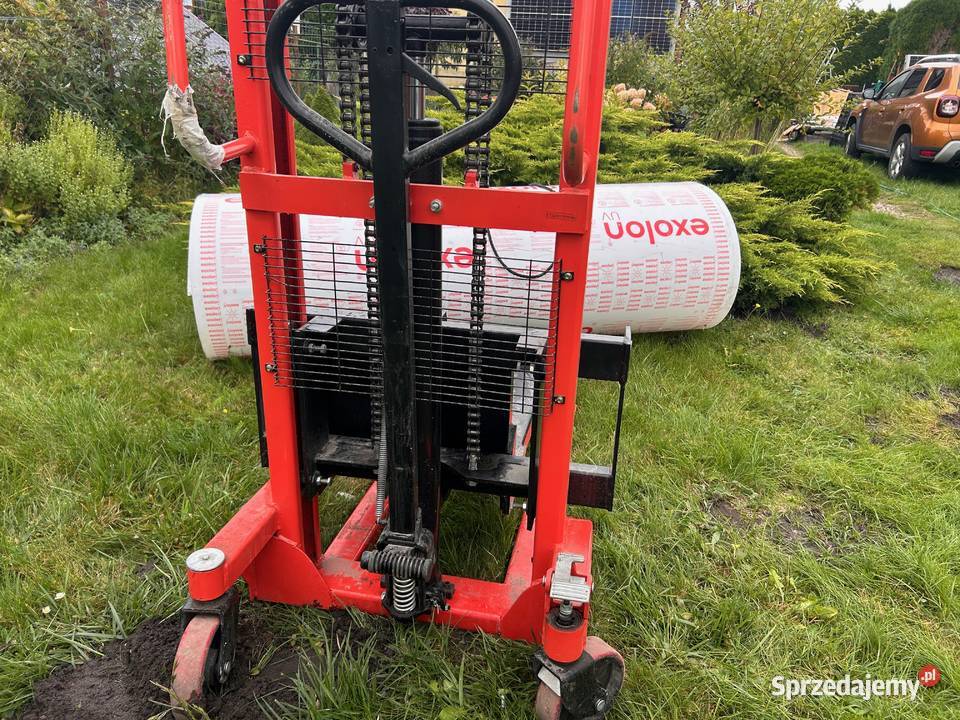 Wózek hydrauliczny podnośnikowy z rozsuwanymi Bobrowniki