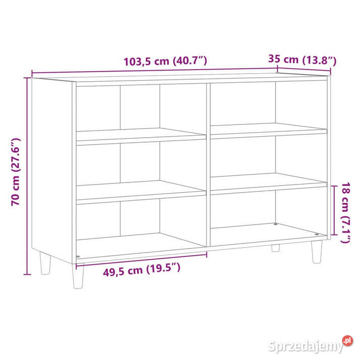 Szafka dąb artisan 1035x35x70 materiał Pozostałe Warszawa