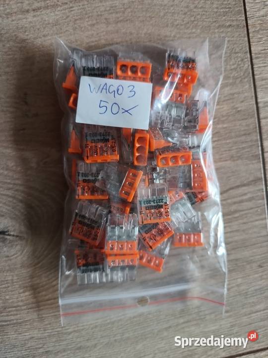 Wago 3 szybkozłączka instalacyjna na drut 3x25 Szybkozłączki sprzedam