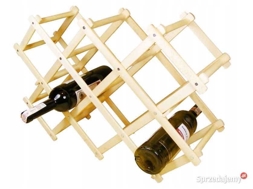 Drewniany stojak na wino składany regał na Dom i Ogród Sidzina