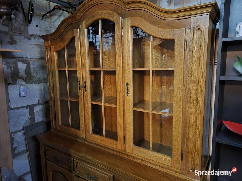 Witryna kredens dębowy komoda z witryną kujawsko-pomorskie