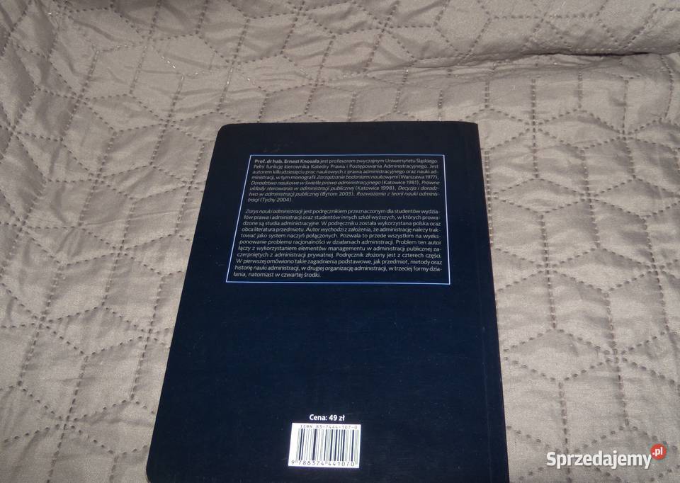 Zarys nauki administracji Ernest Knosala miękka Warszawa sprzedam