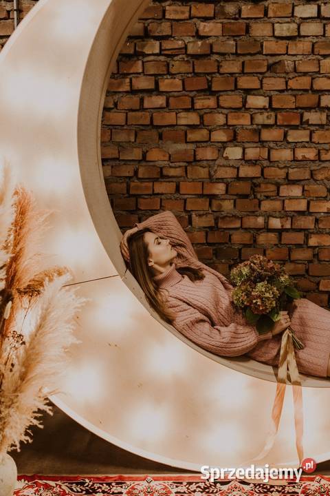 Księżyc podświetlany Boho Rustykalny Usługi