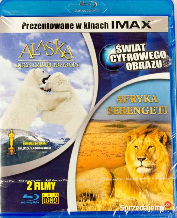 2 filmy ALASKA AFRYKA Serengeti podróżnicze dokument