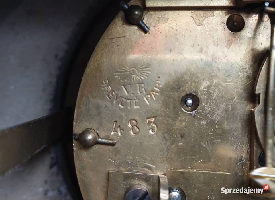 Stary zegar kominkowy francuski V Reclus antyk Antyki, Sztuka, Kolekcje Tczew