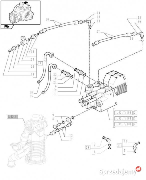 Holland T6010 T6090 T6070 Zespół węźa 1588mm id Jastrzębniki sprzedam