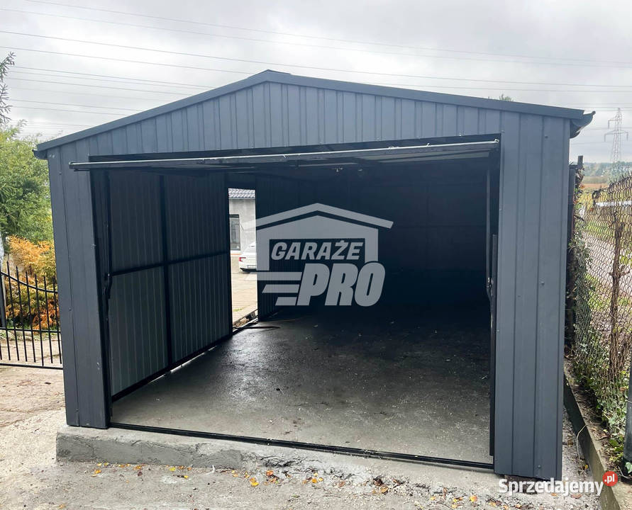 Garaż blaszany 35x7m rynny Antracyt Dach Altany i wiaty Dom i Ogród małopolskie