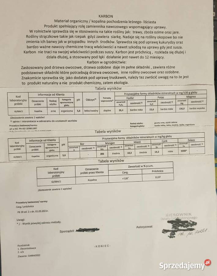 Karbon Materiał Organiczny Konopnica