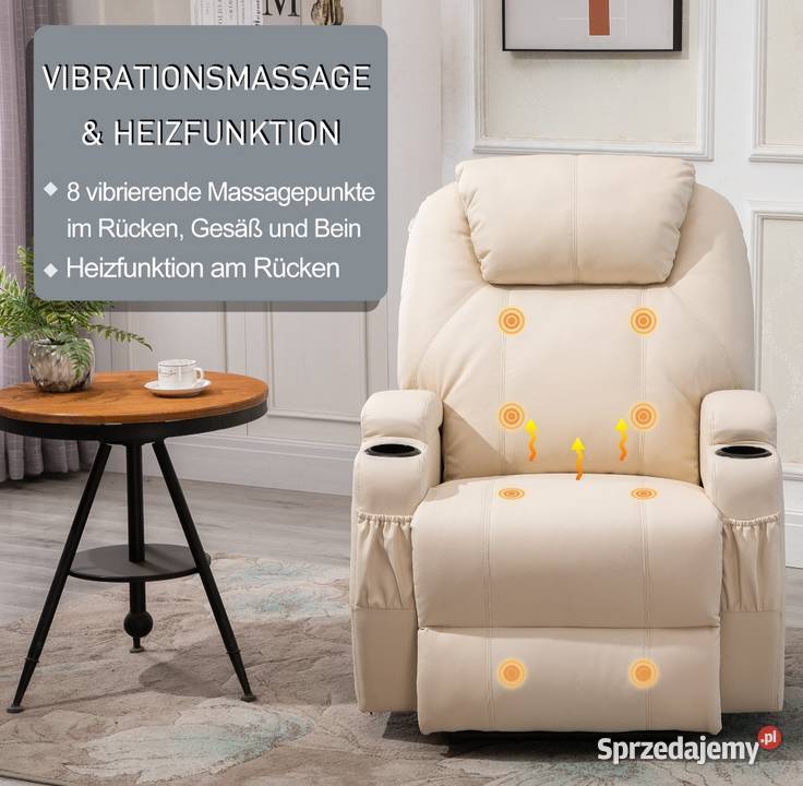 Fotel do masażu z funkcją rozkładania Pozostałe Dom i Ogród