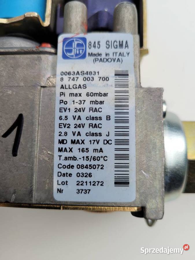 Junkers Euromaxx ZWC 211 MF2A zawór gazowy SIGMA