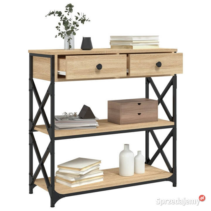 Stolik konsolowy dąb sonoma 75x28x75 WM834196