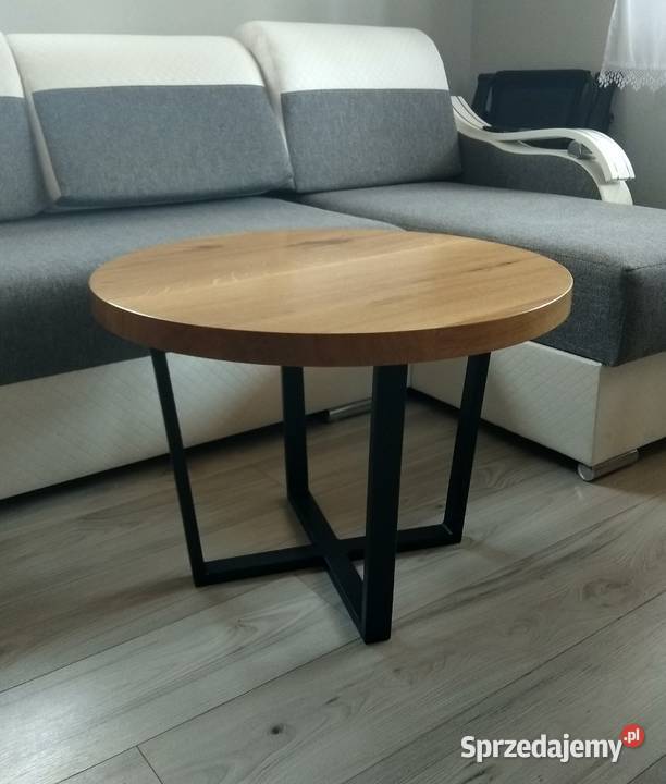 Stolik kawowy okrągły 70 dąb loft Industrialny Warszawa