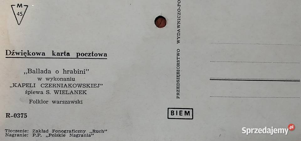 pocztówki dźwiękowe PRL Bukowno