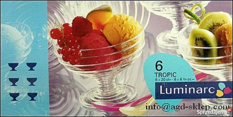 Pucharki do lodów 6 Luminarc Tropic zachodniopomorskie Kołobrzeg