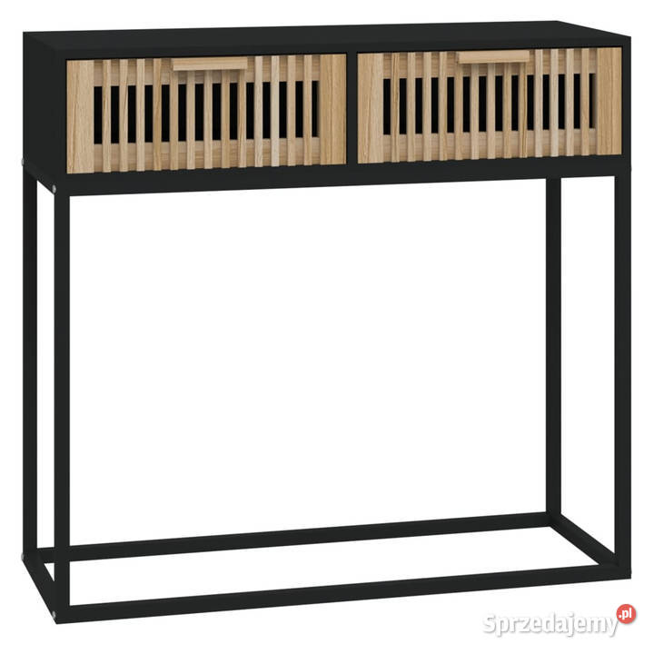 Stolik konsolowy czarny 80x30x75 WM352104 mazowieckie Warszawa
