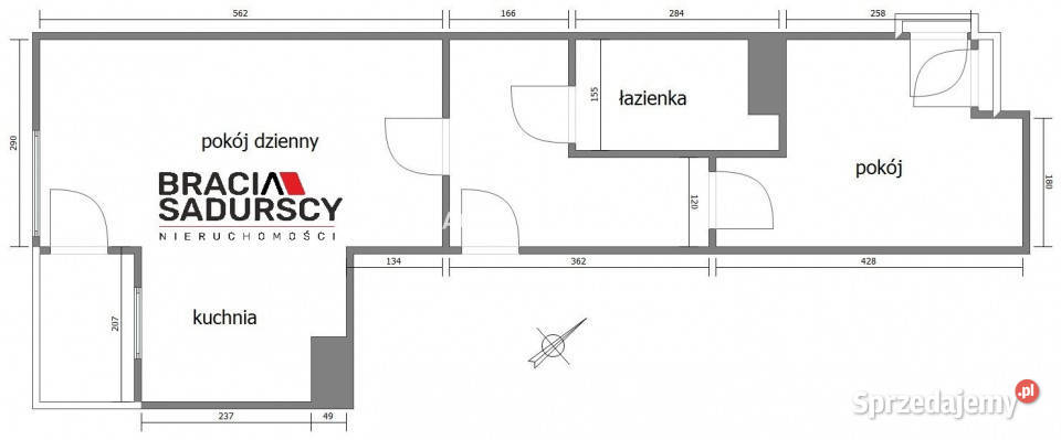 sprzedaży mieszkania Kraków Cystersów 43m2 2