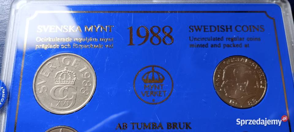Stare monety 1988 set Dania stan menniczy Lesko