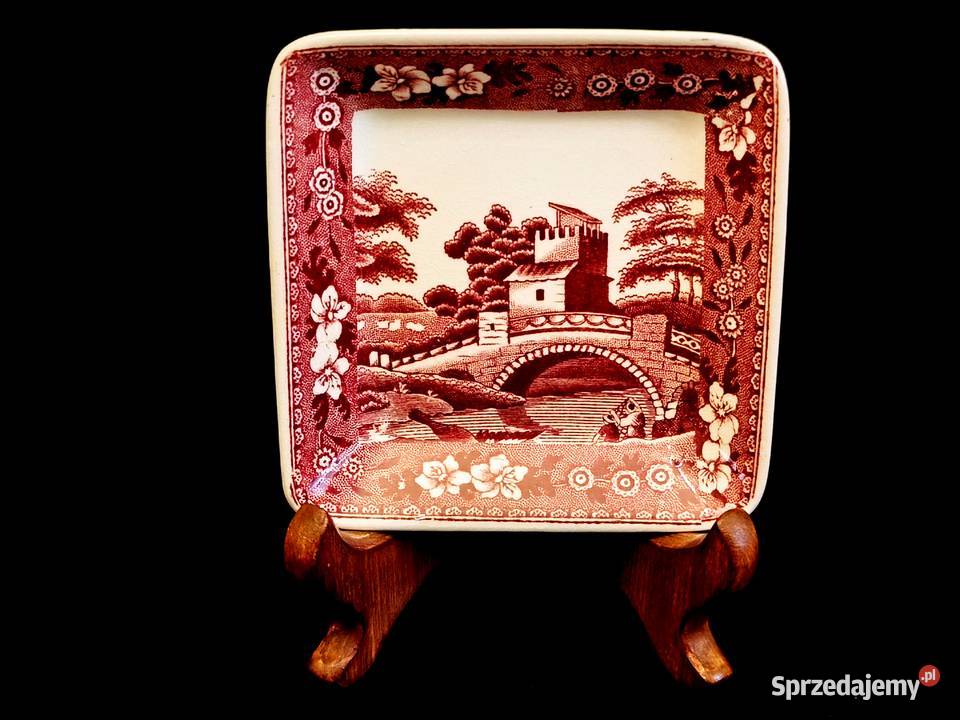 Talerzyk angielski Copeland Spodes Tower Porcelana i szkło Chełm