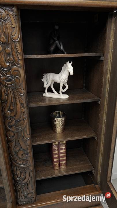 Dębowa biblioteka w stylu secesyjnym lata 30te wielkopolskie