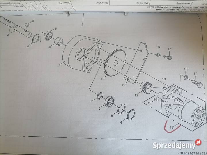 Silnik hydrauliczny owijania krone 1500 CP 1250 Łomża