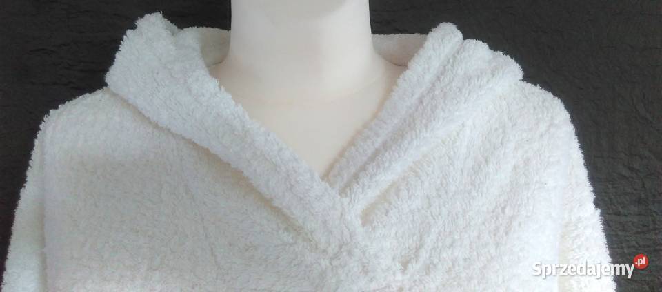 Ręcznik biały Bluza frotte KAPTUR r 3638 Unisex