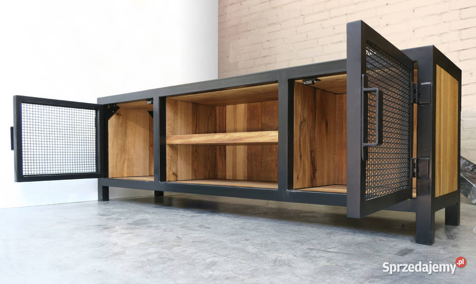 Szafka RTV loft industrial lite drewno dębowe Kielce