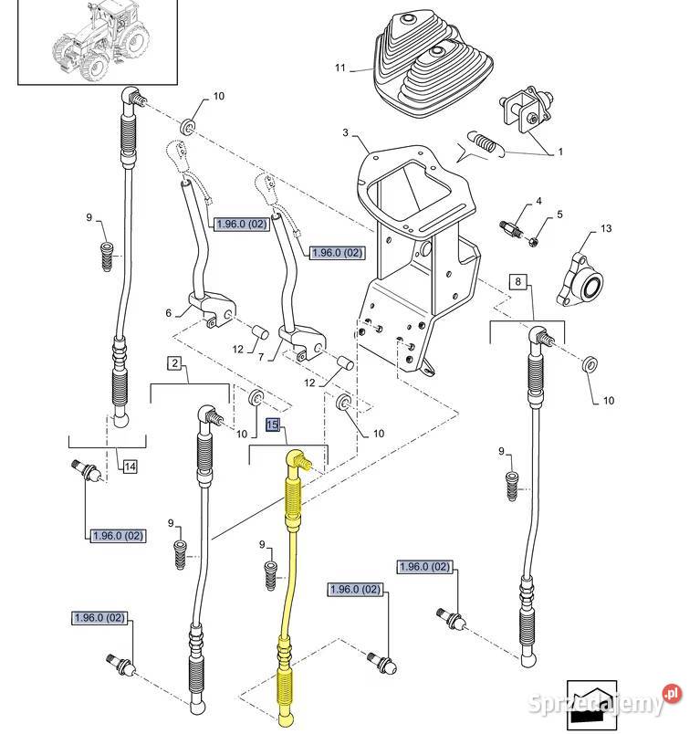 Linka zmiany biegów Case Holland Steyr 82036118
