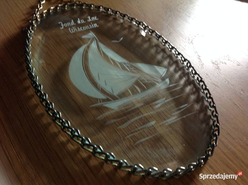 Witraż Zawieszka Żaglówka Szkło Ornamentowe Nowa Sól