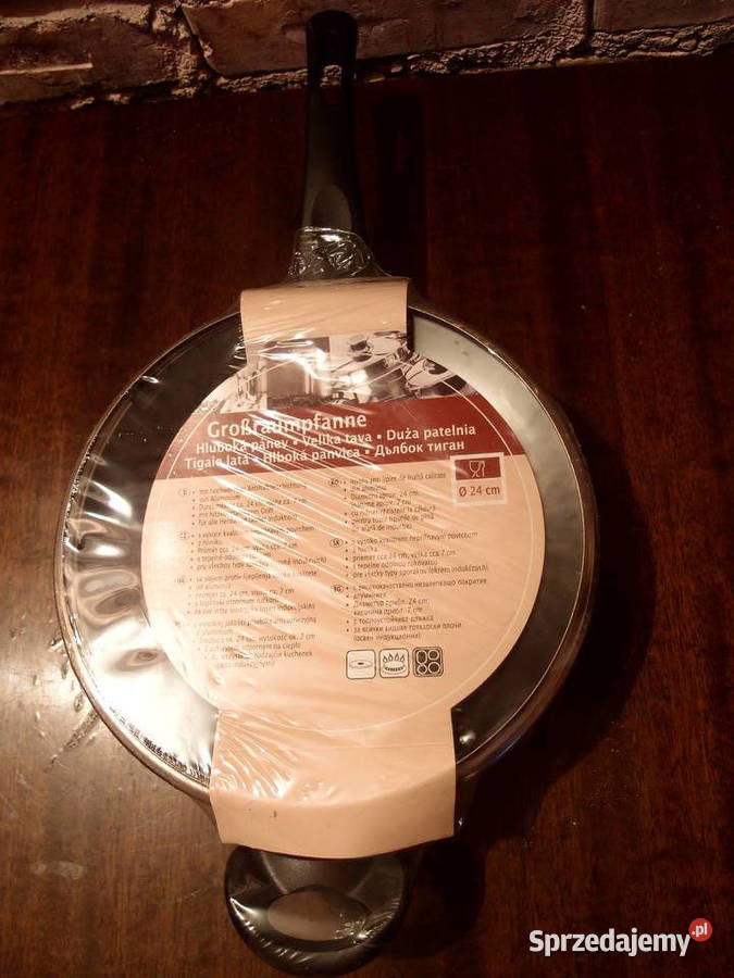 Patelnia z pokrywką aluminiowa z powłoką głęboka