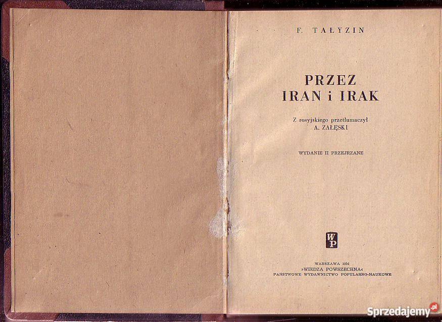 6674 IRAN I IRAK F TAŁYZIN Proza i poezja Czyrna sprzedam