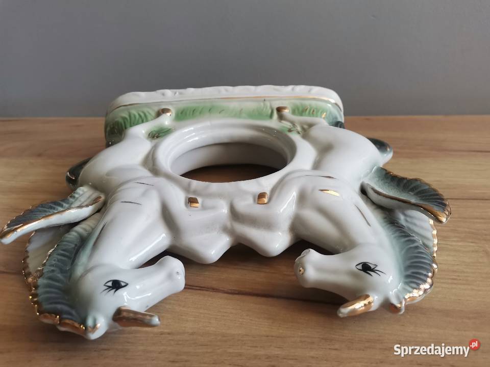 Stara porcelanowa oprawa obudowa zegara Porcelana i szkło Katowice