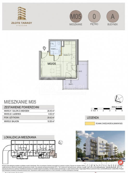 M05 2942 m 1 pokój parter taras 1055 m 8379zł/m2 Staszów