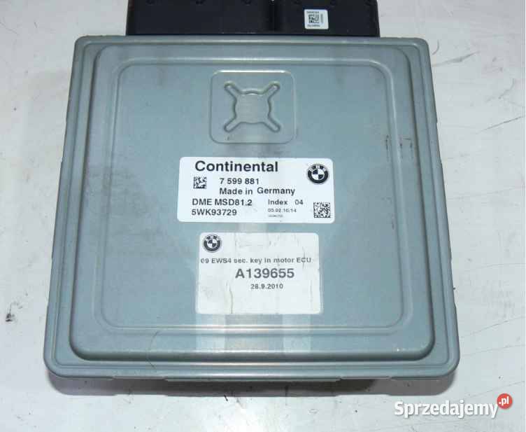 KOMPUTER SILNIKA BMW E90 E87 7599881 5WK93729 Wielkie Drogi sprzedam