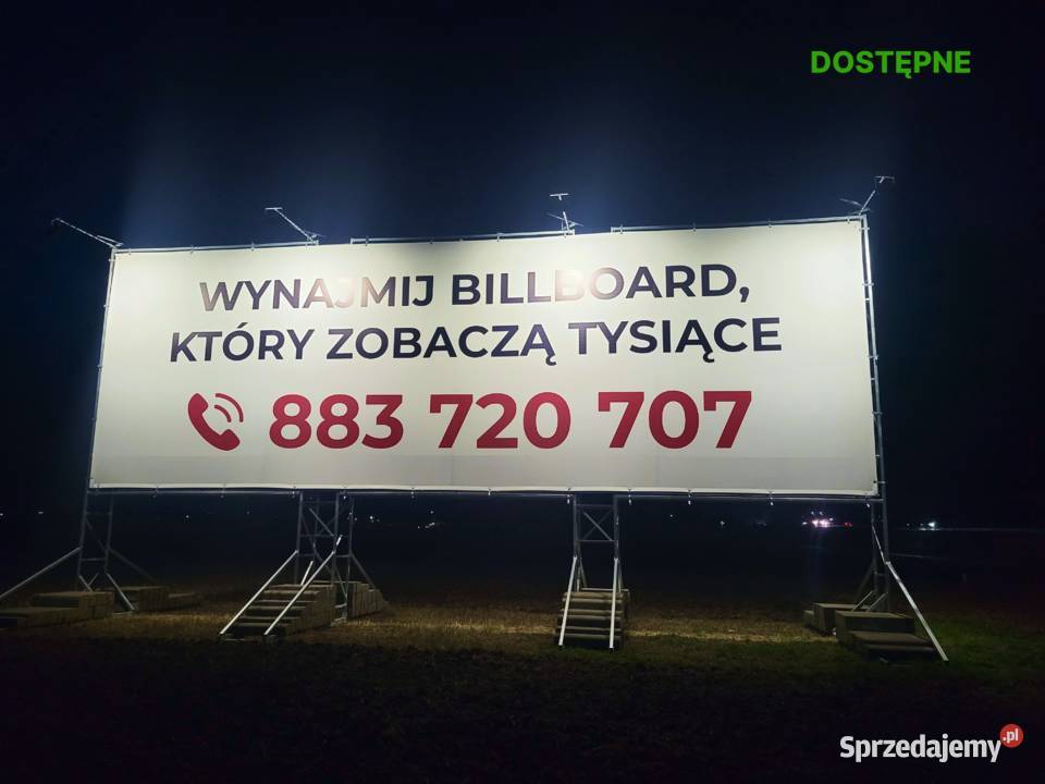 Wynajmę Billboard reklamowy trasie S7 Kraków Biskupice