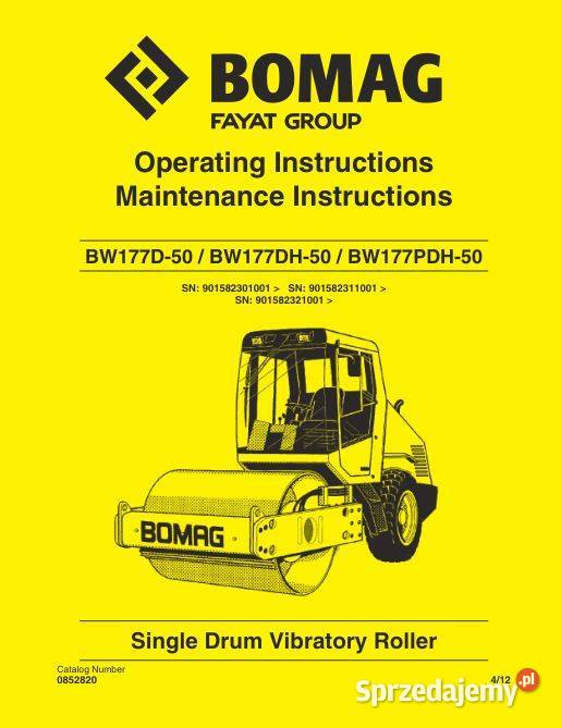 BOMAG BW177D BW177DH BW177PDH instrukcja DTR Kielce